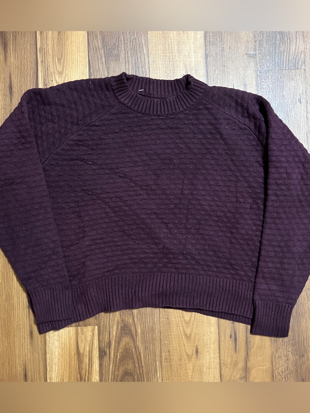 Lululemon Sweater Womens XL Texture Play Sweater Cropped Cashmere Blend